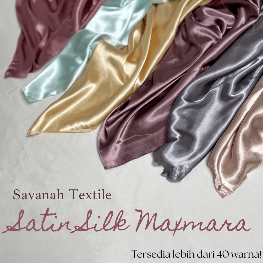 ➭ 1 meter Kain Satin Silk/ Sateen Sutra PREMIUM luxury Stok Banyak (⌒