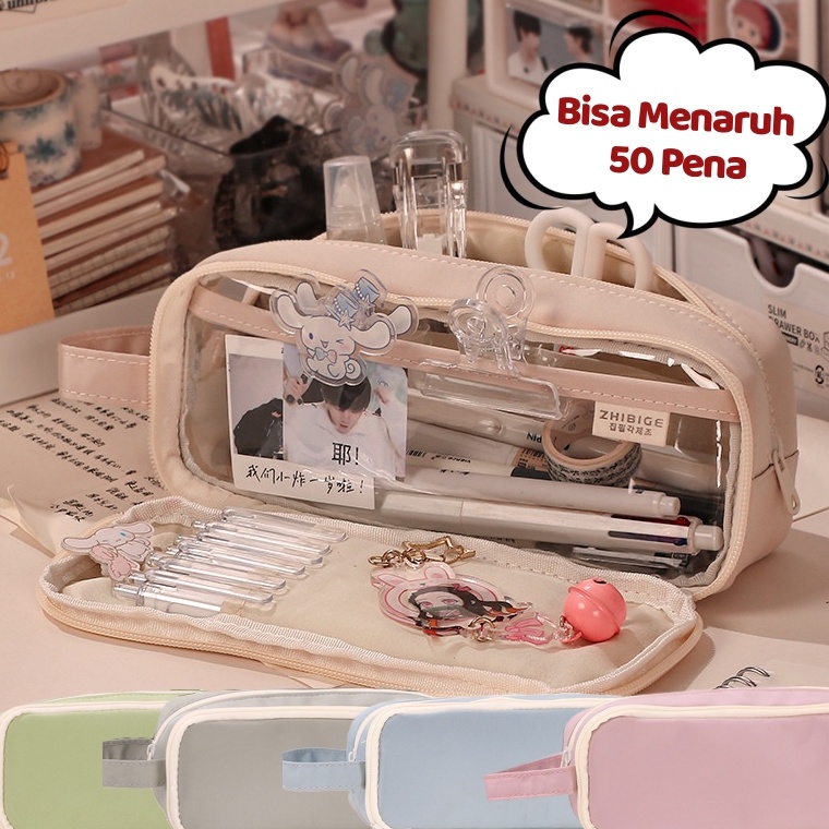 

Large Capacity Kawaii Pencil Cases flip Pencil Bag Pouch Holder Box for Girls Office Student Stationery Organizer School Supplies