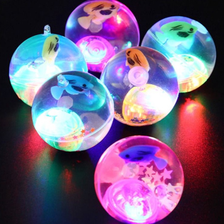 BOLA KARET AIR LAMPU DISCO JUMBO 20cm /200mm bola bekel air BOLA LAMPU LED FLASH BALL mainan edukasi