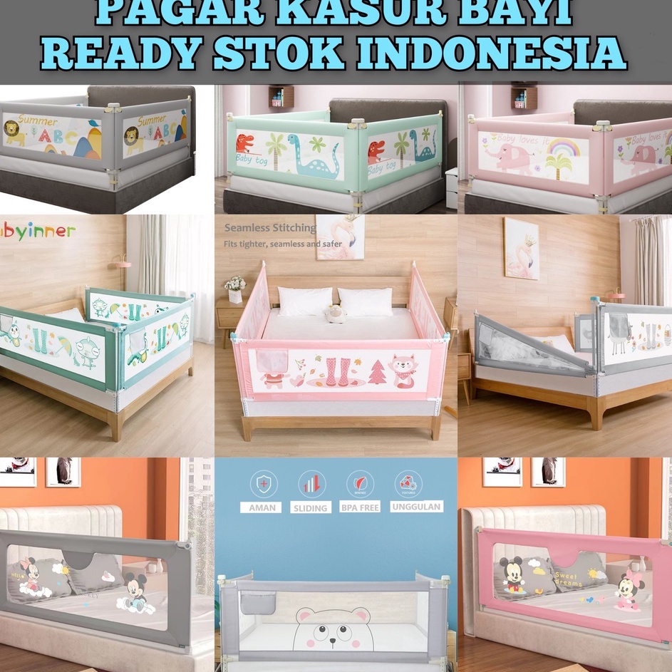 ➦✫✢ Bedrail Bed Guard Rail Pagar Bayi Anak Pengaman Kasur Tempat Tidur Ranjang Bayi Safety Fence Bab