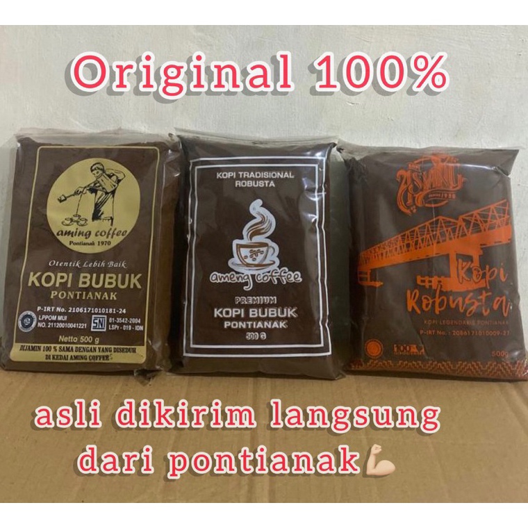 

[✿A72&] KOPI AMING Coffee shop kopi bubuk legendaris Aming asli pontianak KHUNTIEN PILIHAN KOPI ROBUSTA [296]