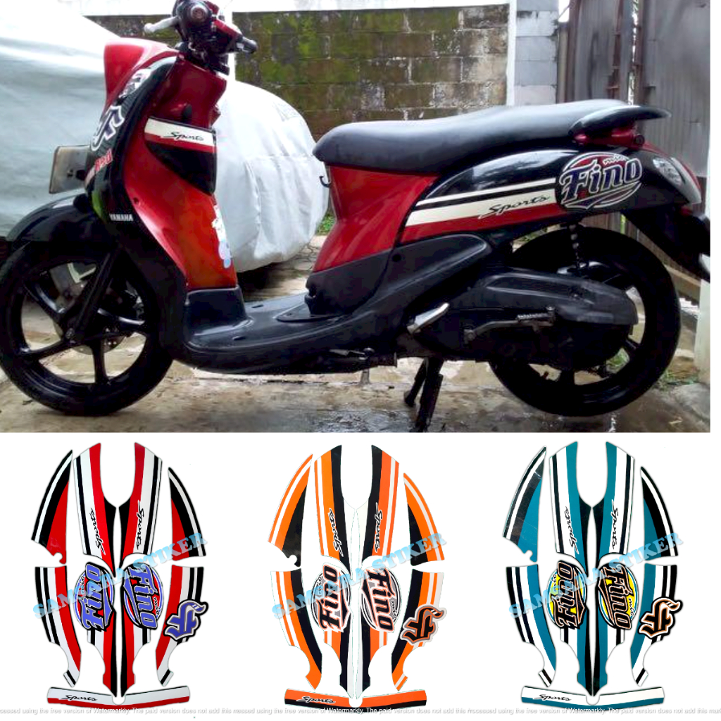 STICKER STRIPING MOTOR YAMAHA FINO 2013 STANDAR FULL SET