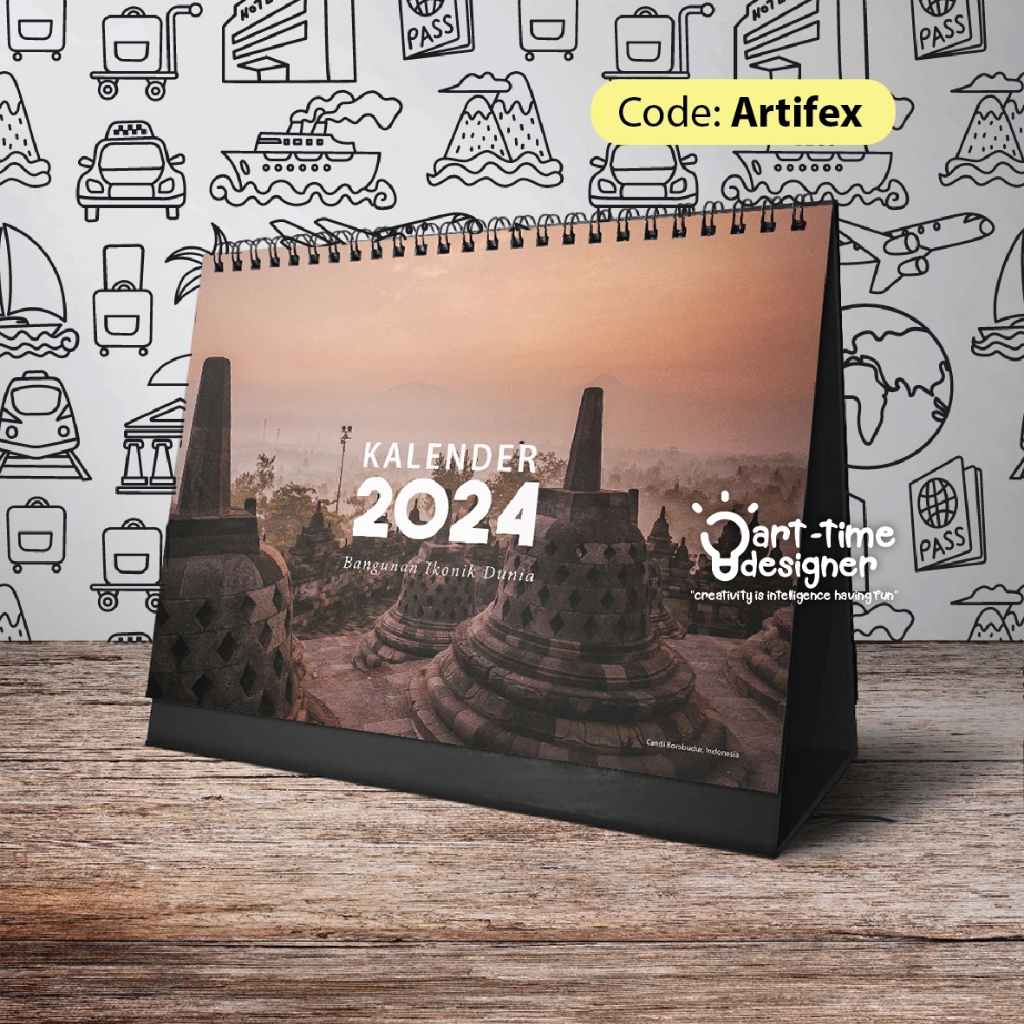 

Kalender MEja 2024 Bangunan Ikonik Dunia Artifex