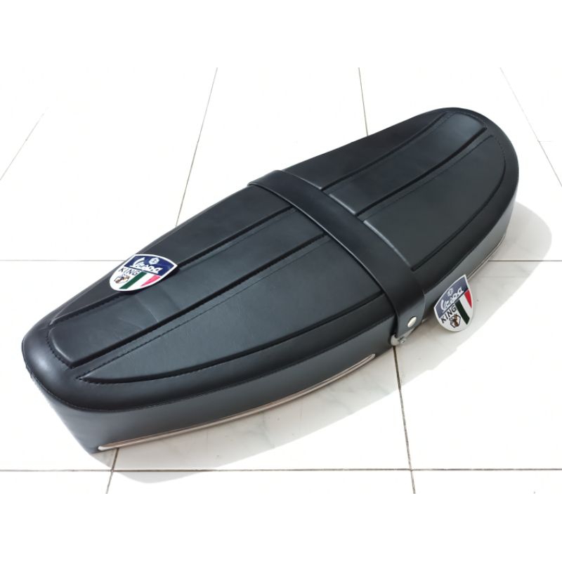 Jok panjang vespa clasic 3 garis full per Hitam Px super exclusive sprint ps