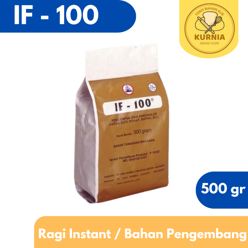 

IF – 100 RAGI INSTANT | BAHAN PENGEMBANG KUE KEMASAN 500gr