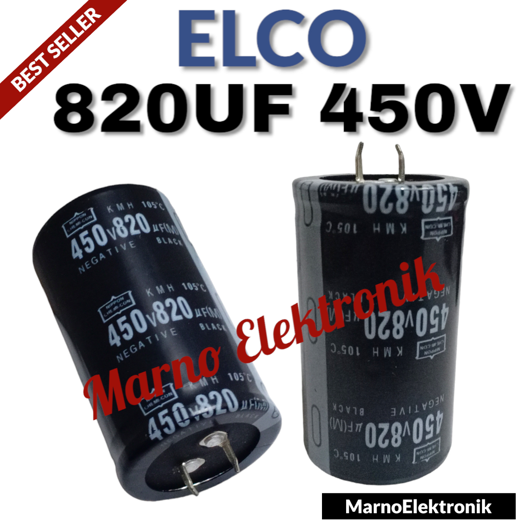 CAPASITOR ELCO 820UF 450V 820 UF 450 V KAPASITOR ASLI ORI ORIGINAL