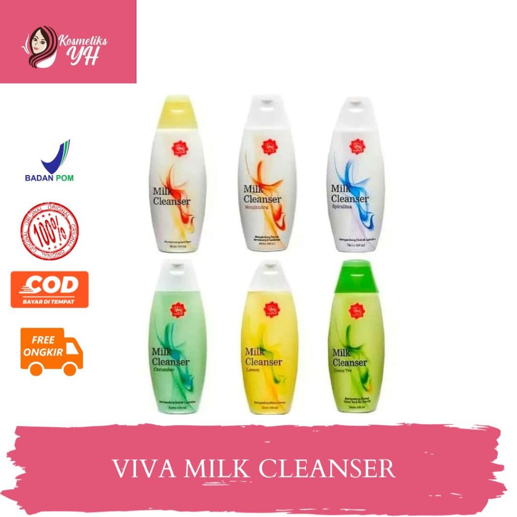 VIVA MILK CLEANSER BENGKUANG MILK CLEANSER VIVA COSMETIC PEMBERSIH WAJAH VIVA MILK CLEANSER PEMBERSI