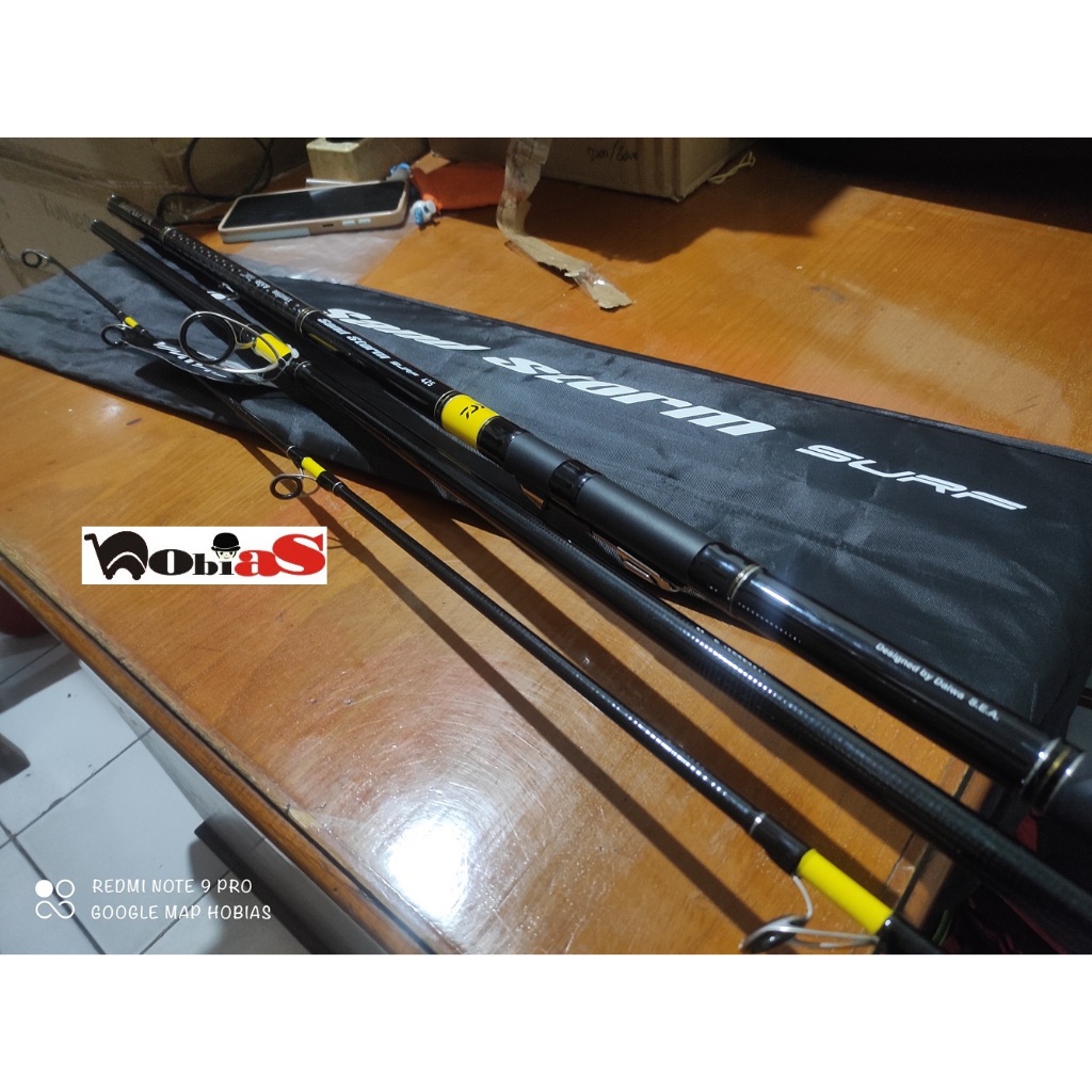 Joran Pancing surf FUJI Sambung 3 Daiwa Sand storm Surf 425. 450