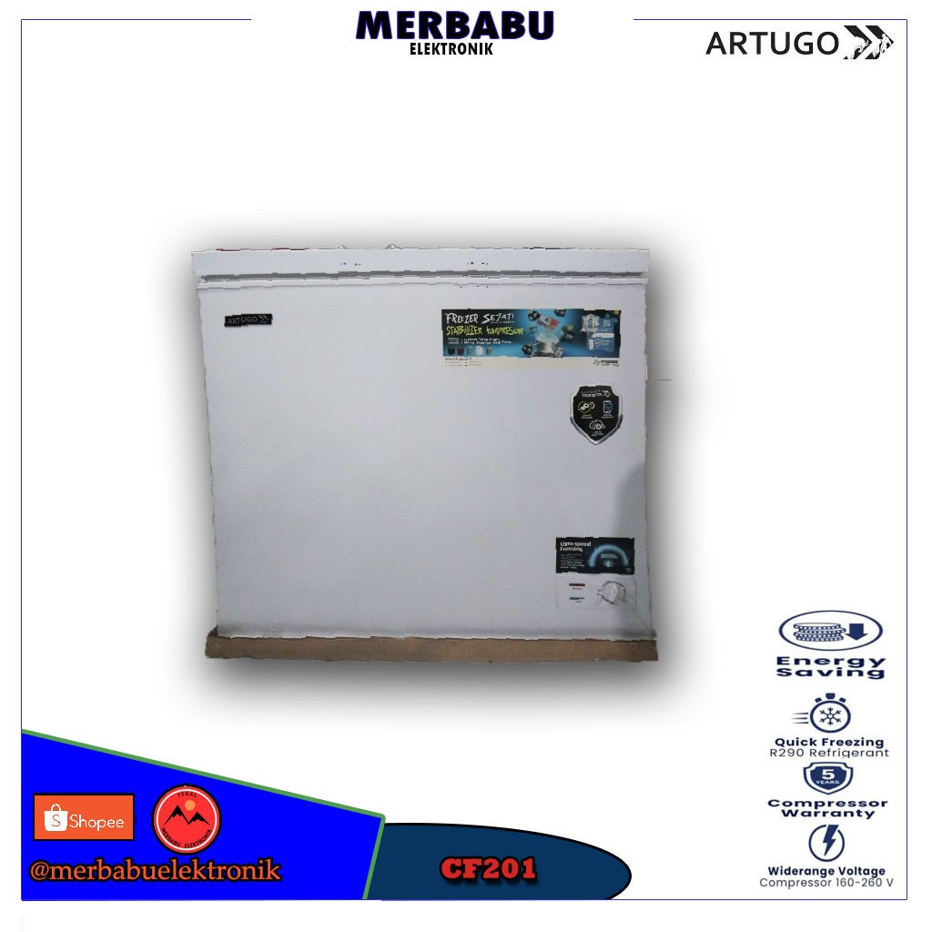 ARTUGO CHEST FREEZER CF 201 CW CF201CW CF201 CW
