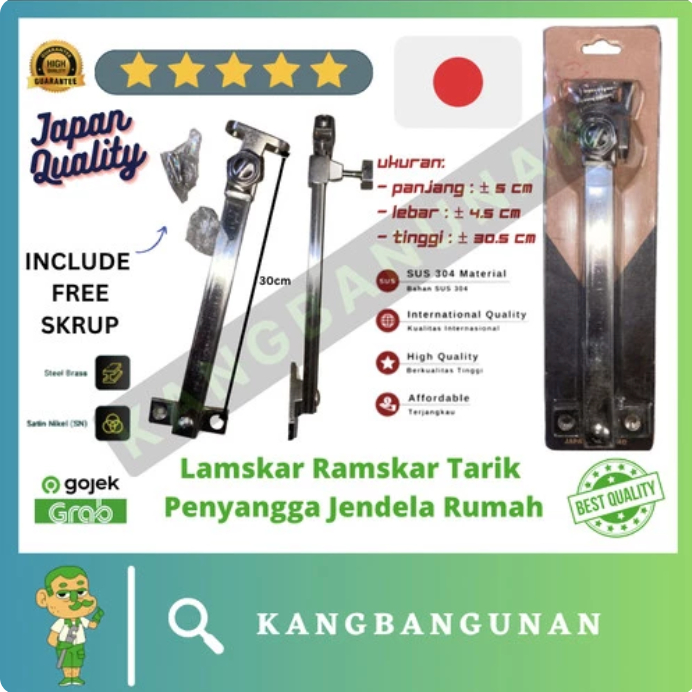 Lamskar Ramskar Tarik Penyangga Jendela Rumah