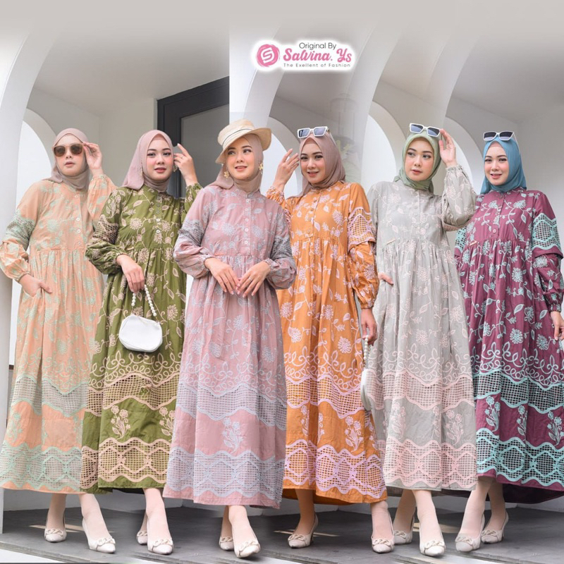 Zalina Midi dress Brokat premium by salvina