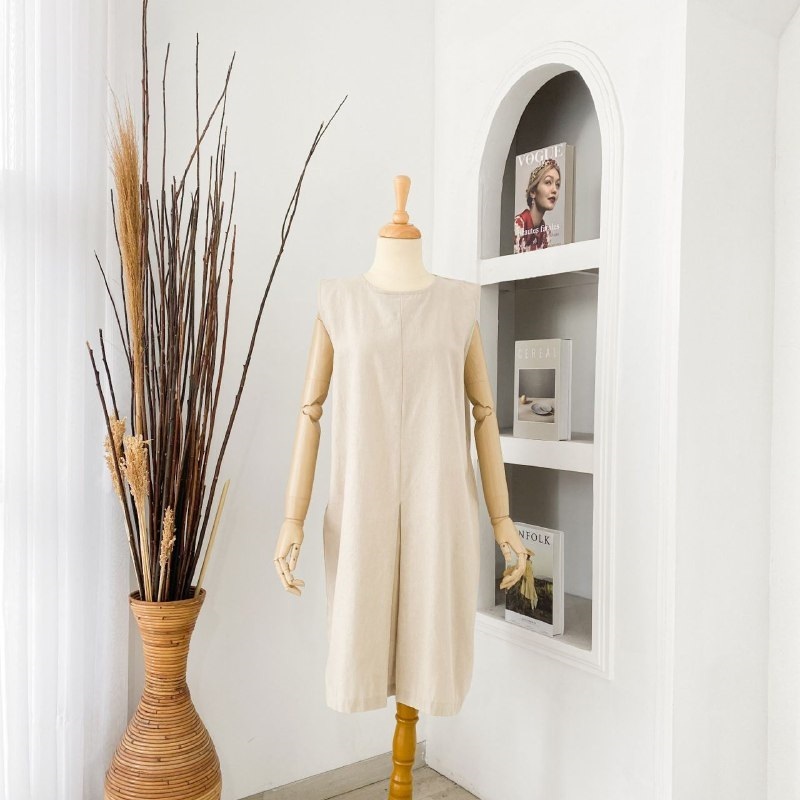 Dress Kutung Ezola / Midi Dress Wnita Casual / Gamis Modern Kekinian