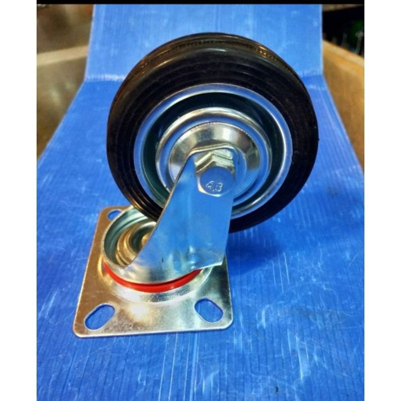 Roda Troli 3 inch - 4 inch bahan karet RHJ-TW