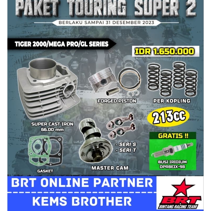 PAKET BORE UP TIGER BRT TURING SUPER 2 ORIGINAL