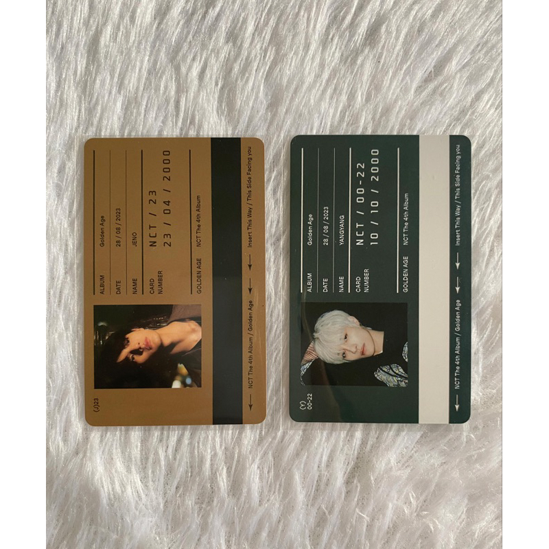 TRANSPORTATION CARD JENO YANGYANG GOLDEN AGE ARCHIVING PC PHOTOCARD NCT 2023