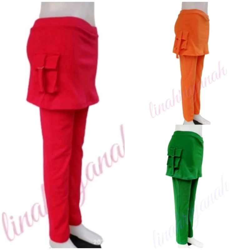 Celana senam rok kantong tc Spandex