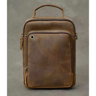 Tas Selempang Jinjing Pria Kulit - Tas Jinjing Kulit Sapi Asli - Tas Selempang Kulit