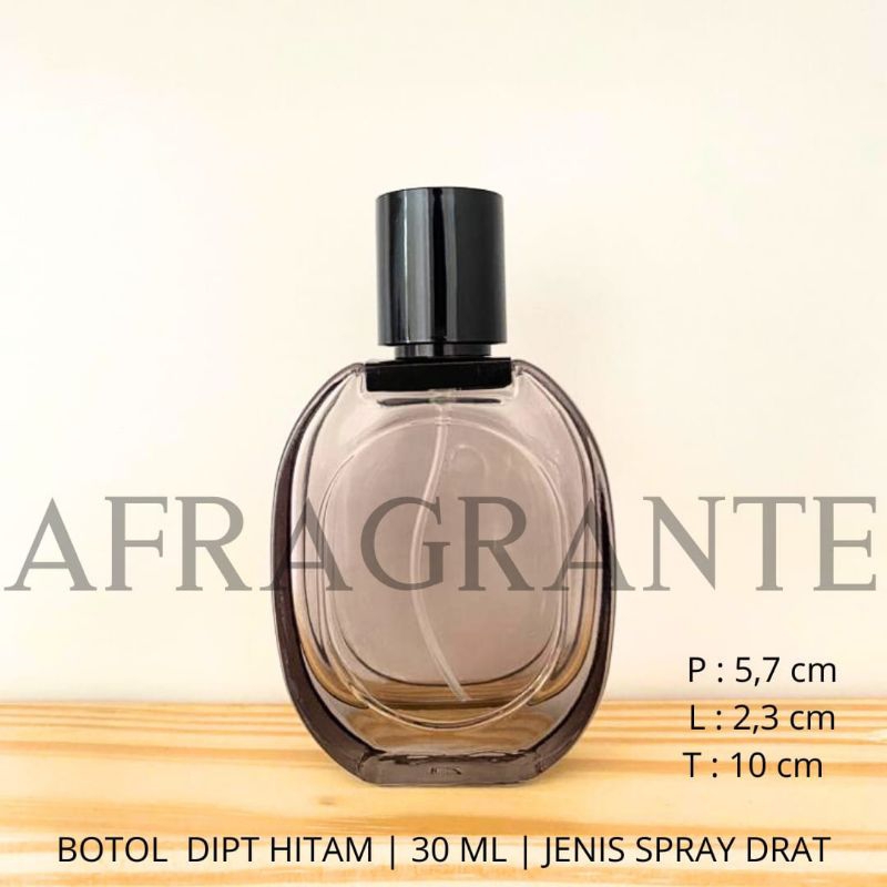 botol parfum diptyq hitam full 30 ml drat/botol parfume ovale 30 ml hitam-botol parfum elegant-botol parfum isi ulang 30 ml-bottle perfume 30 ml