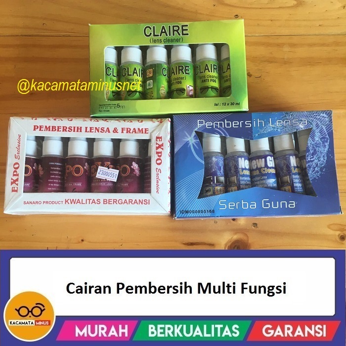 Harga Grosir (12 pcs) 1 Box Cairan Pembersih Lensa Kacamata New Glow, Expo, Crystal Cleane dll