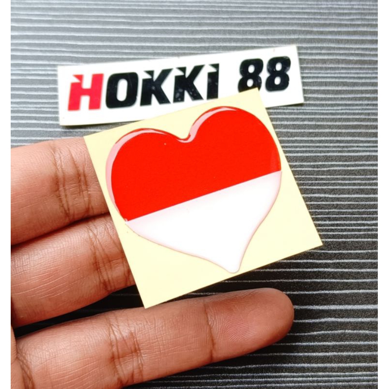 

Stiker timbul bendera Indonesia 3D lentur