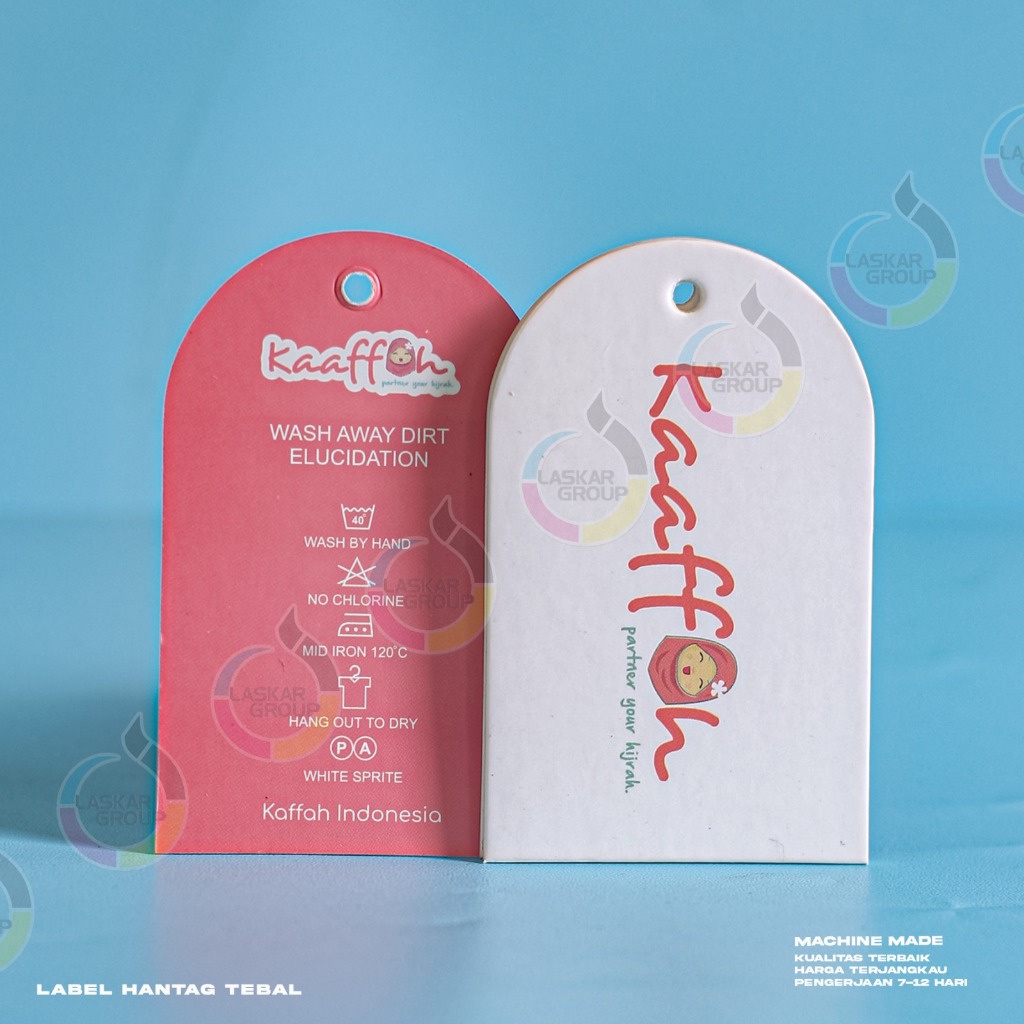 

hangtag tebal 700 gsm / free desain / hangtag baju / hang tag