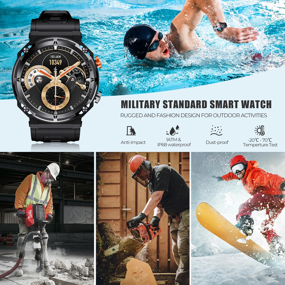 Skmei jam tangan smartwatch pria original 100 jam outdoor anti air 1atm for android ios