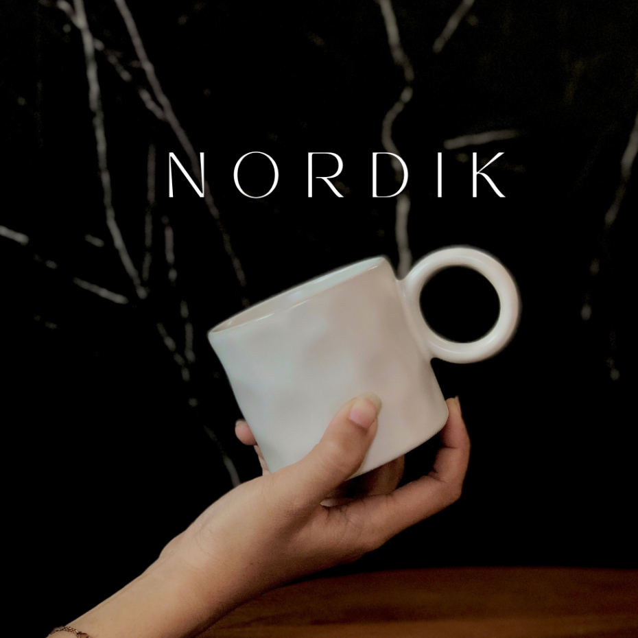 KALA MUG KERAMIK NORDIK | GELAS KERAMIK UNIK | GELAS KOPI KARGE | GELAS BESAR LUCU