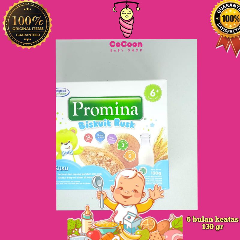 Biskuit Camilan Snack Bayi Promina Biskuit Rusk Susu 130 gr
