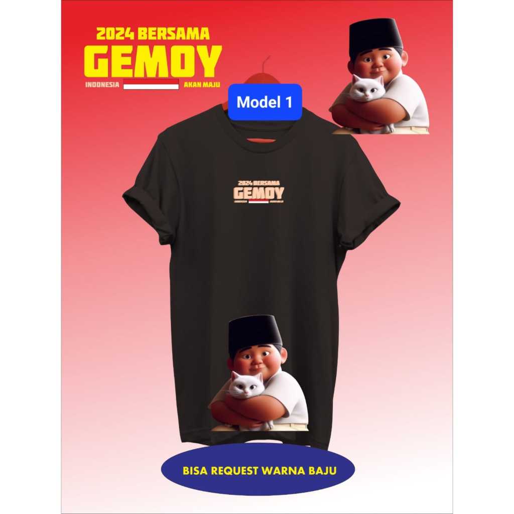 KAOS PRABOWO CAPRES GEMOY - KAOS KARTUN CAPRES GEMOY