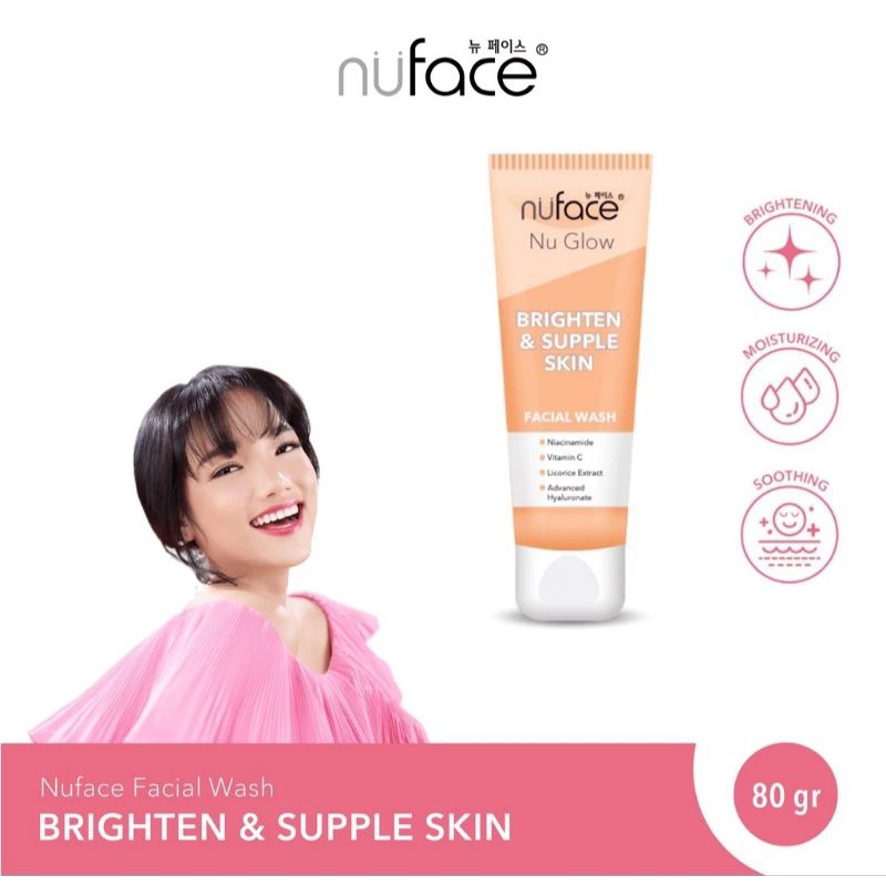 TONER  FACIAL WASH BRIGHTENn & SUPPLEe  NORMAL TO DRY SKIN NUFACE NU GLOW SKIN SUNSCREEN SHIELD SPF 