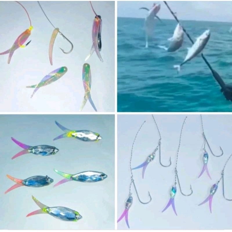 50/5PCS Umpan Sabiki 3CM SIAP PAKAI ✓ Umpan Kotrekan umpan pancing / umpan ikan kembung / umpan ikan