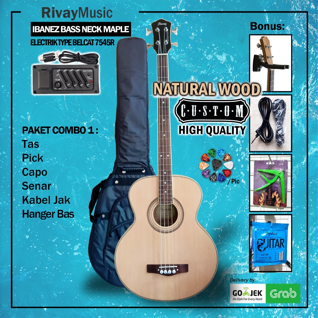 Bass Akustik Elektrik Ibanez Neck Maple ..LIMITED EDITION..