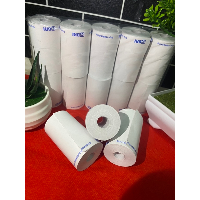 

kertas thermal 57x33 logo bri paket 10roll termurah