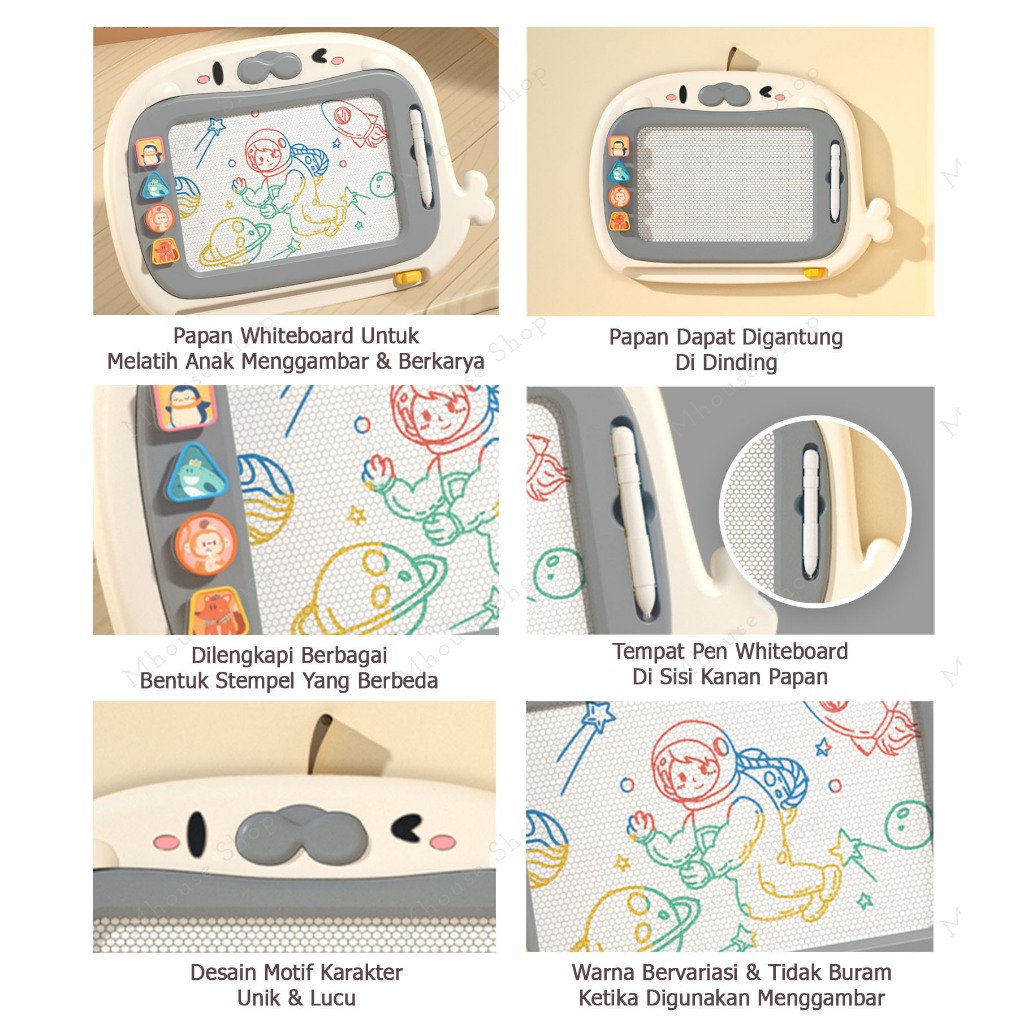 

Ndevansss - Magnetic Drawing Board Anak 518 Papan Tulis Magnetik Mainan Edukasi Balita Usia 1-5