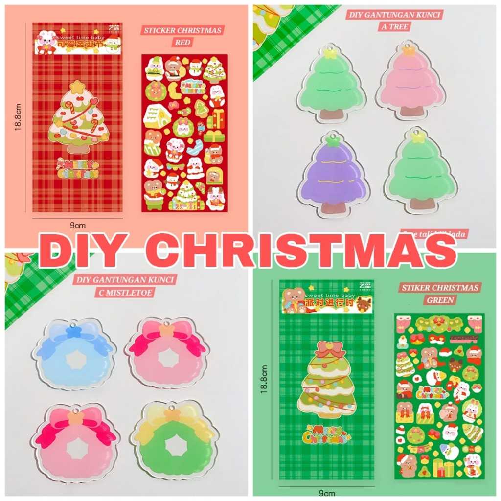 

MILANBERRY CHRISTMAS DIY KEYCHAIN STICKER GANTUNGAN KUNCI HADIAH ANAK LUCU