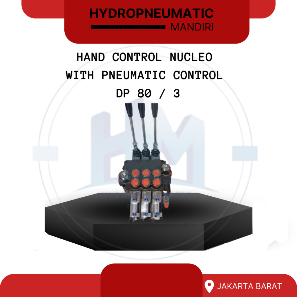 HAND VALVE DP 80 / 3 WITH PNEUMATIC CONTROL DP 80 NUCLEO