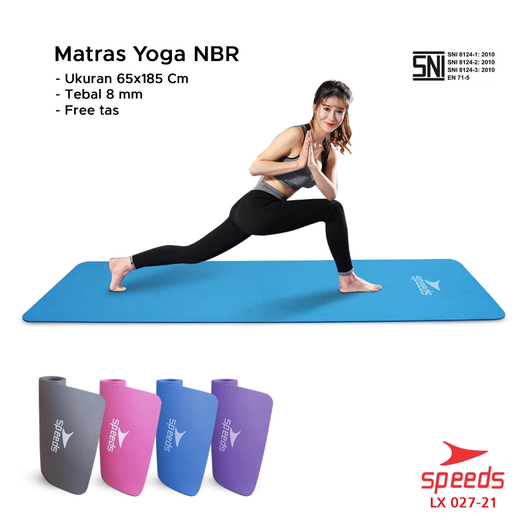 SPEEDS Matras Yoga Mat Olahraga Senam Lantai Meditasi Gym Fitness Karpet Lantai Berstandar SNI 027-21 Image 8
