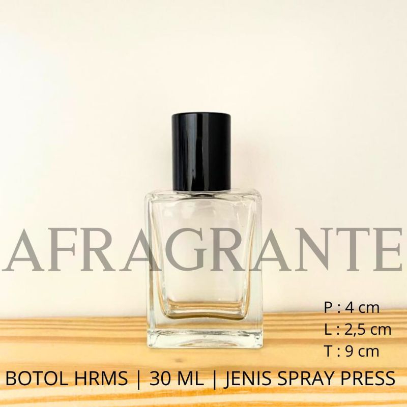 botol parfum hrms 30 ml hitam press-botol parfum kotak 30ml press-botol parfum press crimp- bottle perfume 30 ml- botol parfum hitam 30 ml