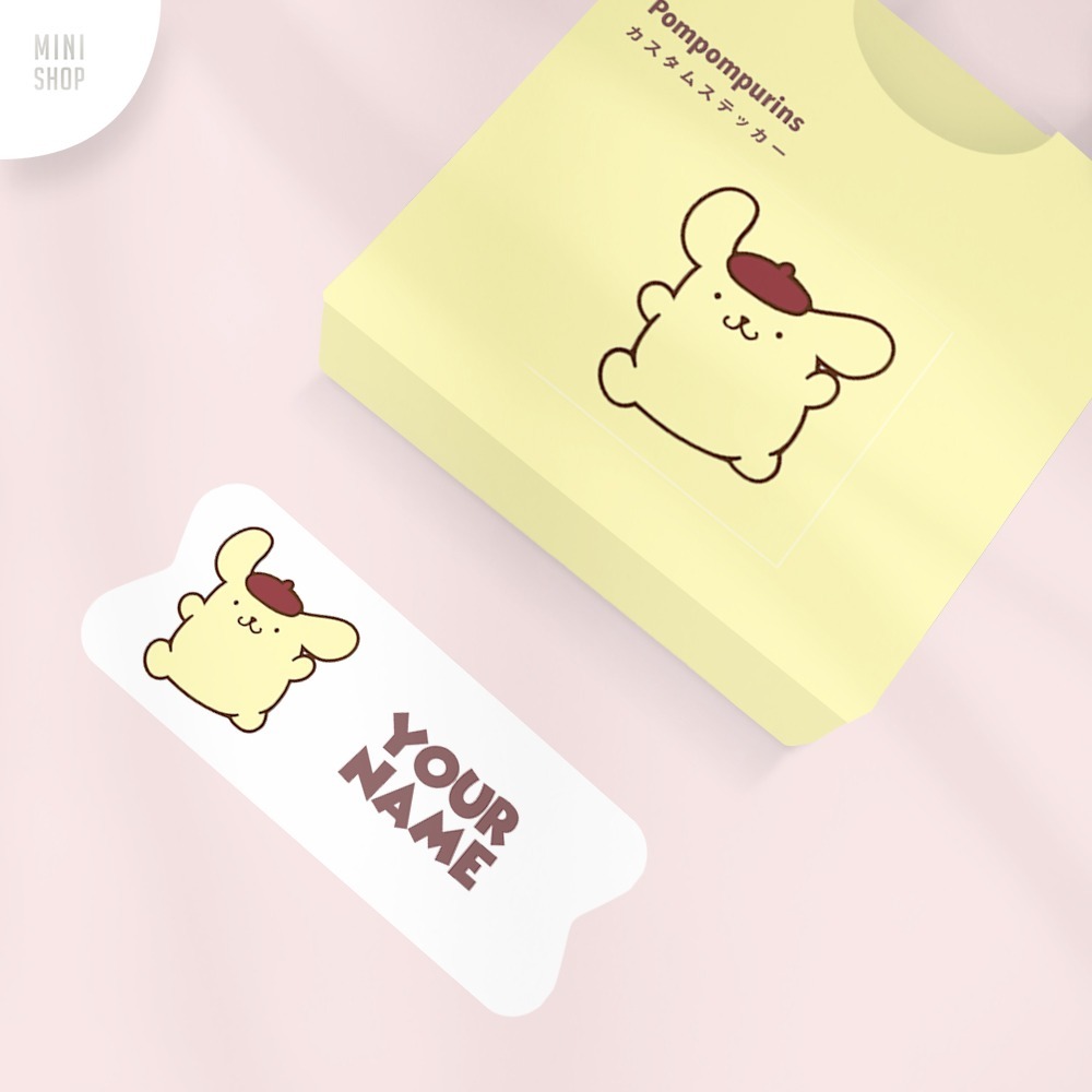 

Stiker Nama Custom Waterproof Sanrio Pompompurins