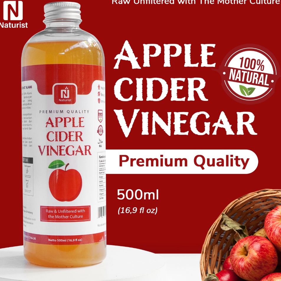 

✿Seller❈➥ NATURIST CUKA APEL ORGANIK WITH THE MOTHER | APPLE CIDER VINEGAR | MINUMAN DIET KESAHATAN | APPLE VINEGAR 500ML P76 ➶