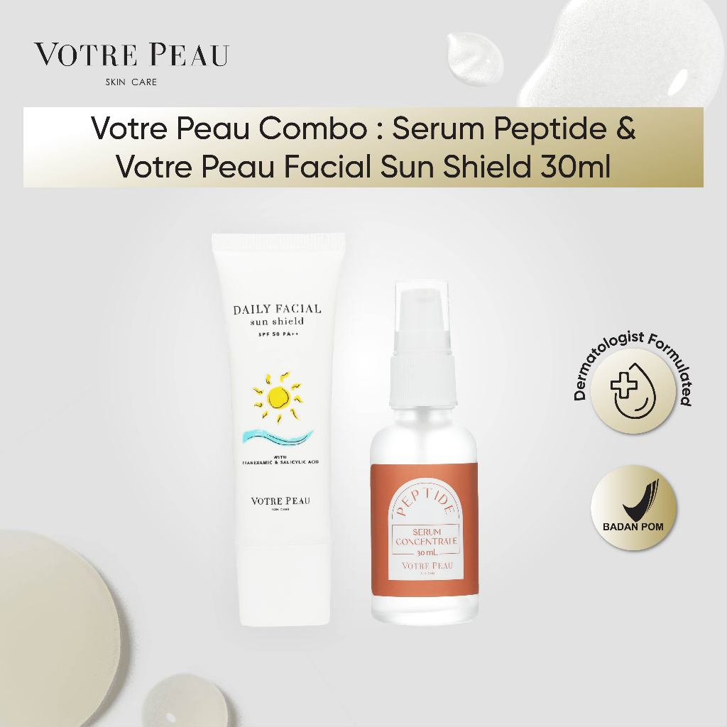 Votre Peau Combo : Serum Peptide &Votre Peau Facial Sun Shield 30ml