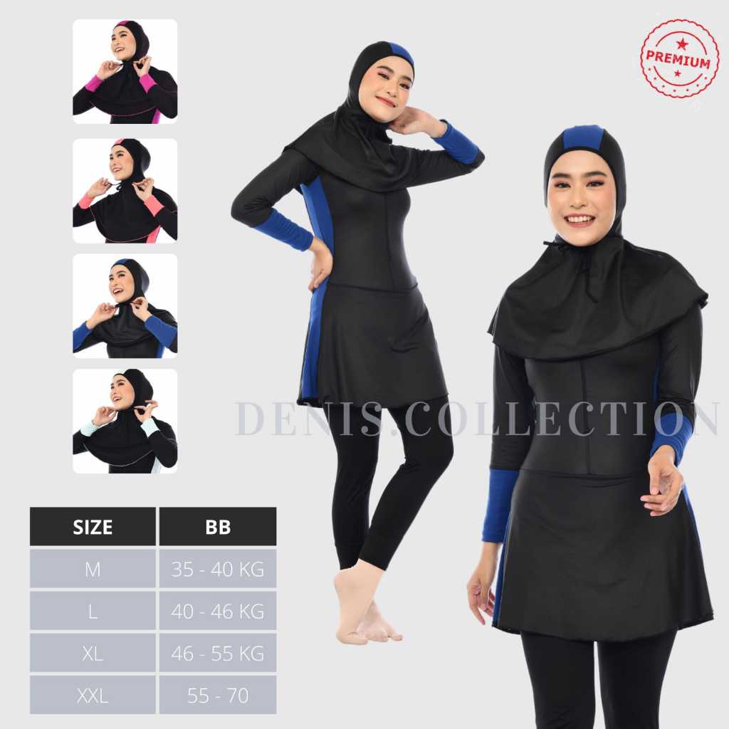 Baju renang muslimah syari dewasa wanita muslim perempuan remaja swimwear hijab