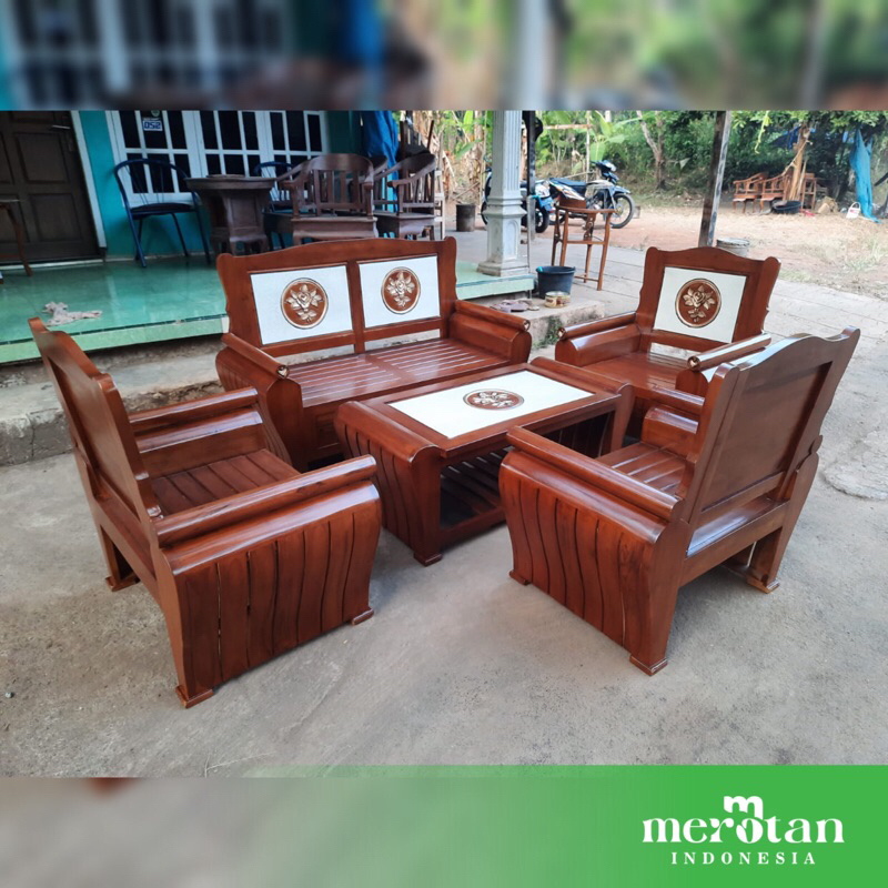Set Kursi Tamu Jati / Sofa Tamu Jati Minimalis / Kursi Tamu Mewah