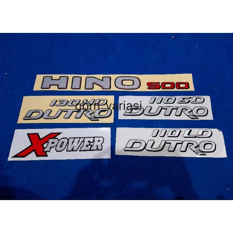 Sticker stiker hino 500 lohan / x power / dutro130md dutro130hd dutro110hd dutro110sd