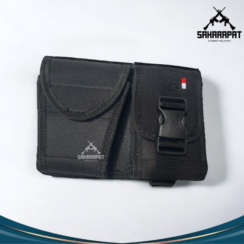 tempat kecil, borgol, rokok, earphone, double set pinggang tempat borgol tempat rokok korek tempat b