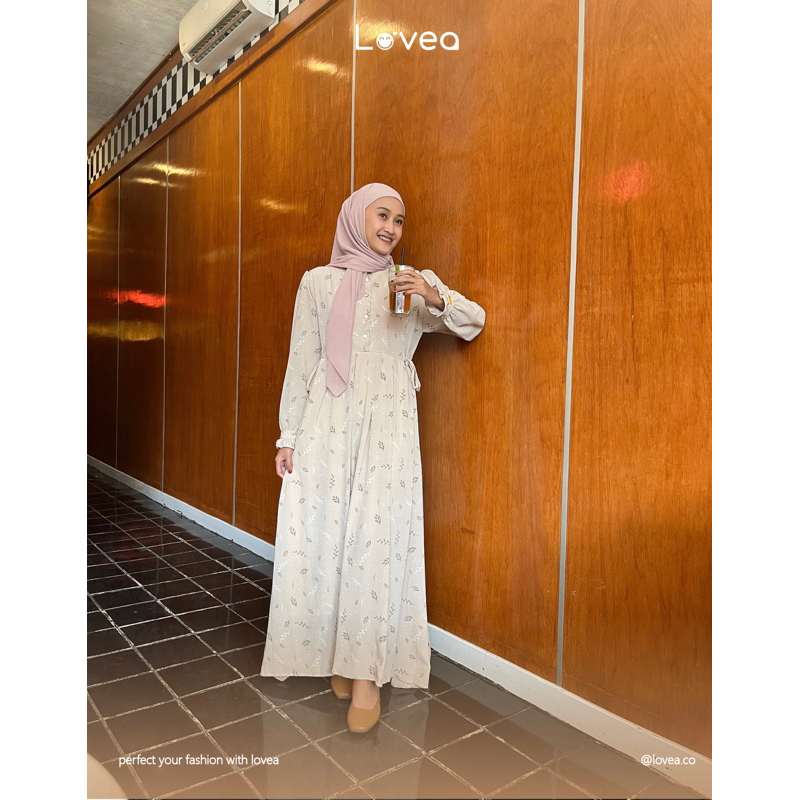 Aruna Dress by Lovea - Korean Dress Lebaran - Dress Motif - Dress Vintage - Dress Muslim - Flowy - R