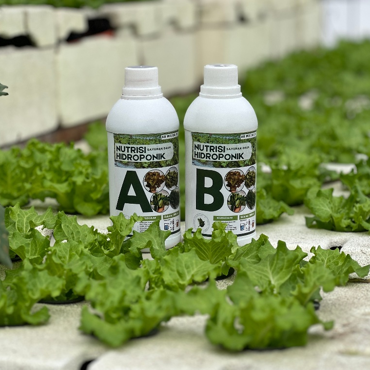 Pupuk Cair Hidroponik atau Aquaponik AB - MIX 500ml Siap Pakai - ABMIX Sayuran Daun