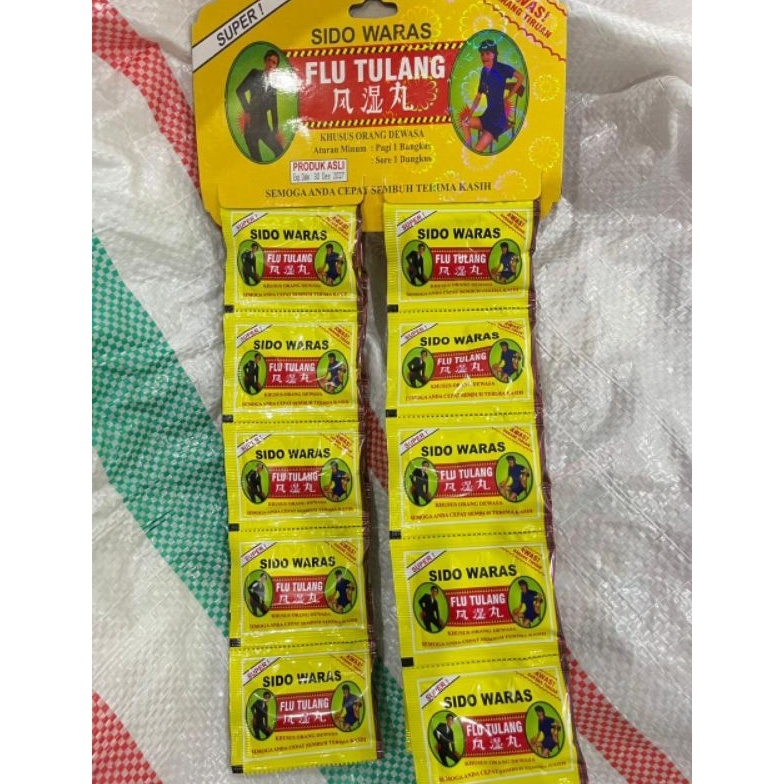 

➬ Flu tulang SIDOWARAS Isi 20 saset 2 kapsul Produk ̿'̿̿