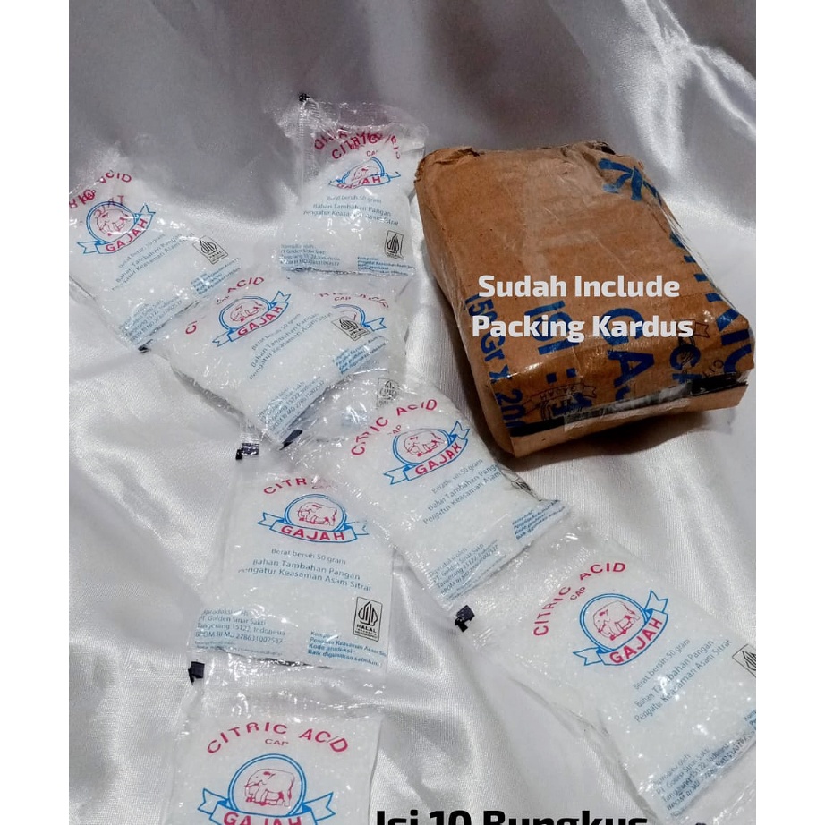 

Best Produk Citrun cap Gajah isi 10bungkus @ 50gram - asam citrun - Citric Acid