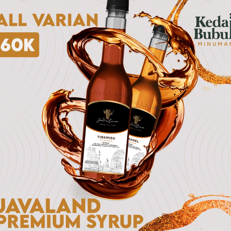 

Best Javaland Syrup / Sirup All Varian 620ml - Premium || Rasa Caramel , Salted Caramel , Vanilla , Wild Mint , Strawberry , Pandan , Lychee / Leci , Tiramisu , Mango / Mangga , Blue Curacao , Butterscotch